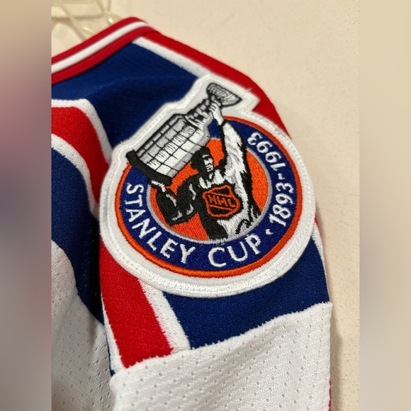 1993 NY Rangers Stanley Cup Mike Gartner Jersey CCM Tag Crazy Patch Size Medium - Picture 7 of 10